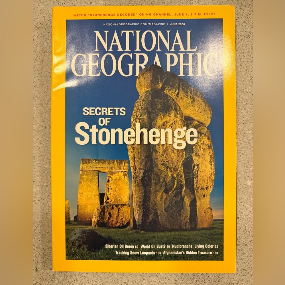 National Geographic Yellow and Blue Cover - Stonehenge Edition